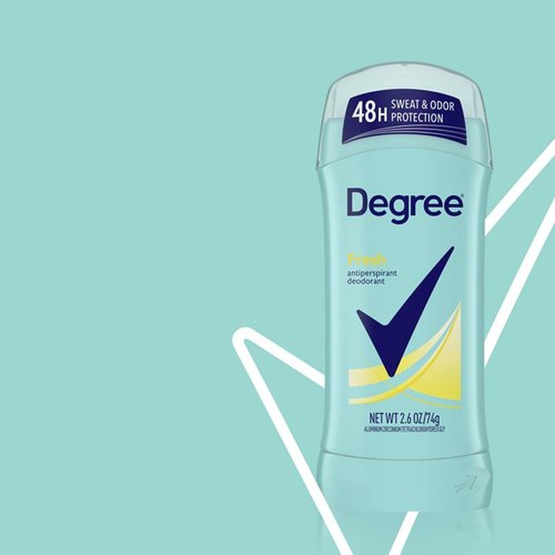 Degree Antiperspirant Deodorant Fresh Energy Pack of 6 48-Hour Sweat and Odor Protection Antiperspirant For Women 2.6 oz