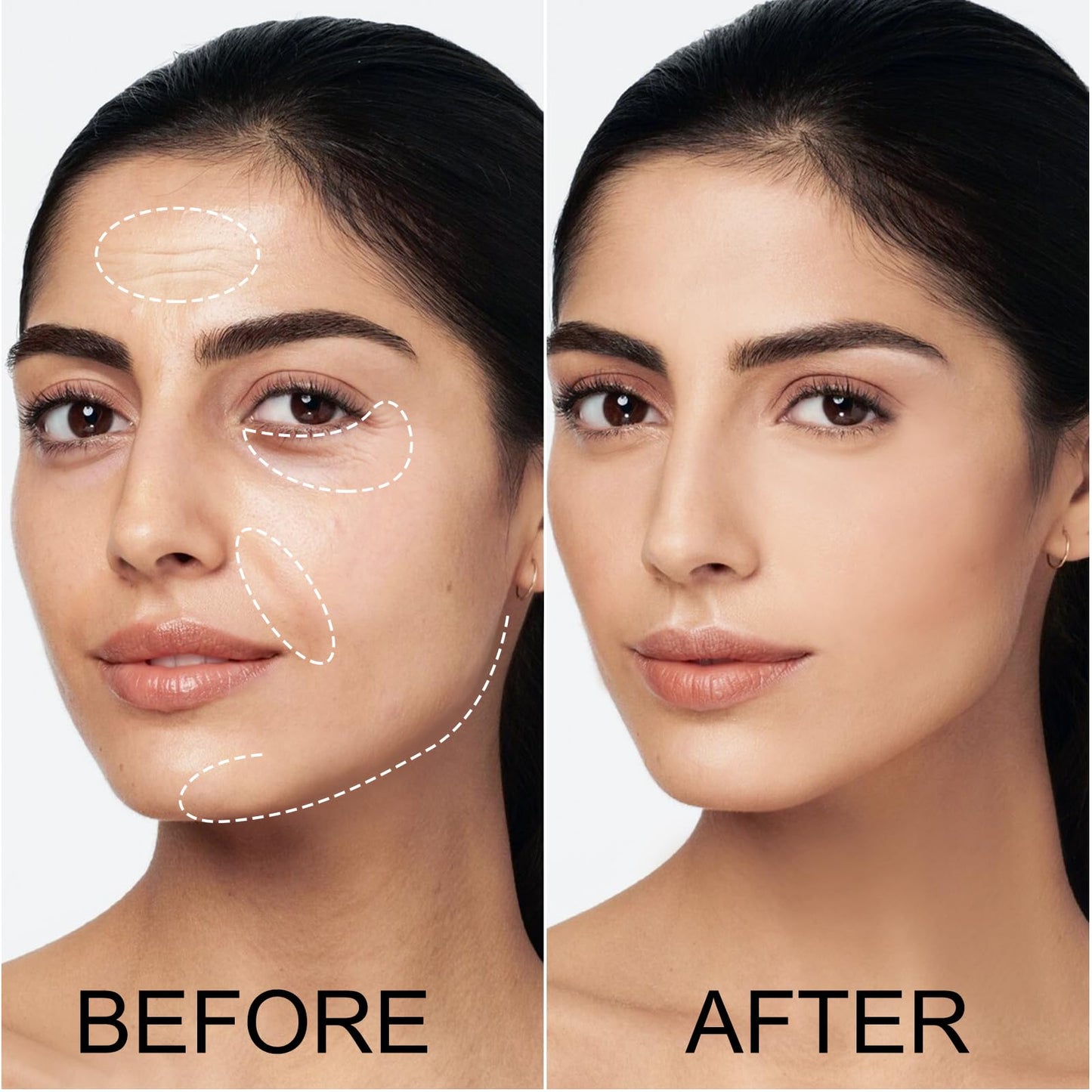 GEUUFEA 36 PCS V-Shaped Invisible Tape, Stretchable Face Lift Tape, Lightweight Face Lifting Stickers for Sagging Skin, Double Chin, Jaw Lines