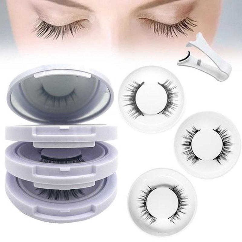 Krafty Magnetic Eyelashes,Magnetic Eyelashes,Magnetic Eyelashes Natural Look，Reusabl Magnetic Eyelashes with Applicator,No Glue Needed Eyelashes Magnetic Lashes(Ntural+Sun Flower+Camellia Flower)