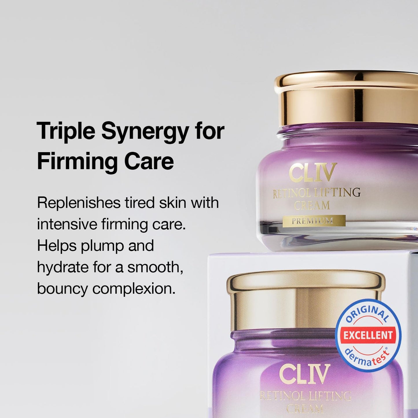 CLIV Retinol Lifting Cream – Korean Skincare Firming Moisturizer with 73% Collagen Solution & Retinol – Hydrating Face Cream for Skin Texture & Resilience – 1.69 fl oz (50ml)