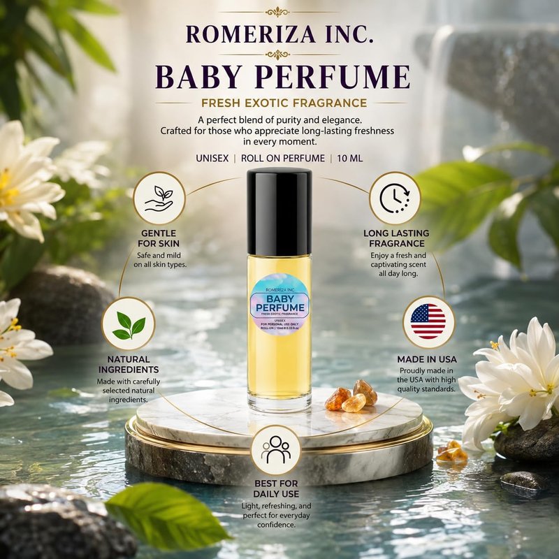 Baby Essential Fragrance Oil - Unisex Soft Scented Body Oil | 10ml Natural Roll-On Perfume