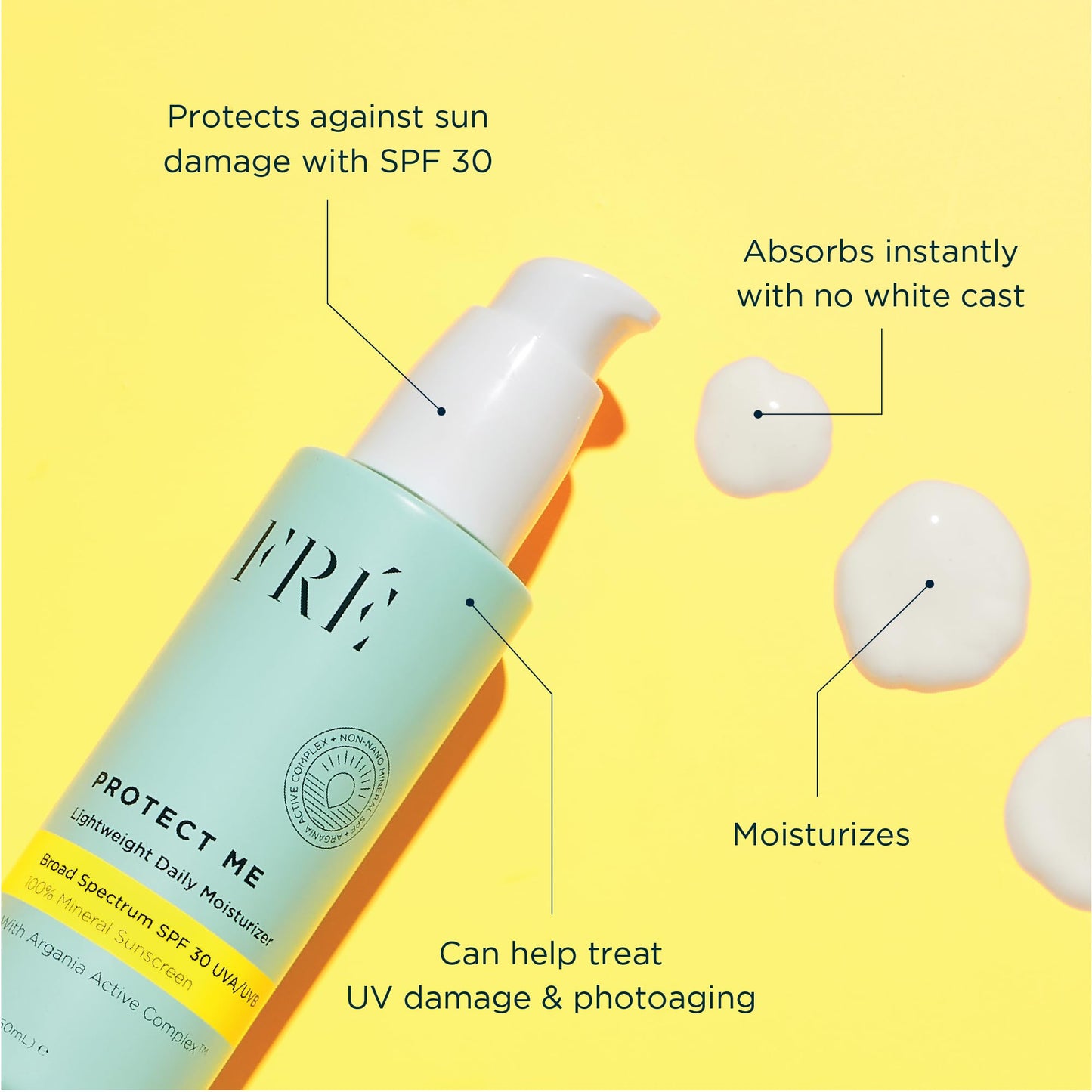 FRÉ Protect Me Mineral Face Sunscreen SPF 30 Vegan, Reef Safe