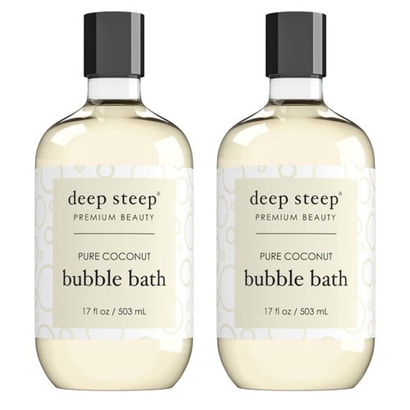 Deep Steep Bubble Bath, 17 Ounce (Pack of 2) (Pure Coconut)