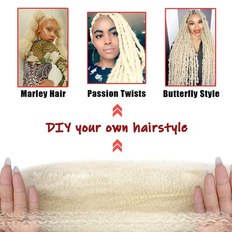 IXIMII 613 Pre-Separated Springy Afro Twist Hair 16 Inch 3 Packs Marley Braiding Crochet Hair Soft Synthetic Hair Extensions for Distressed Faux Locs,Spring Twists,Passion Twist