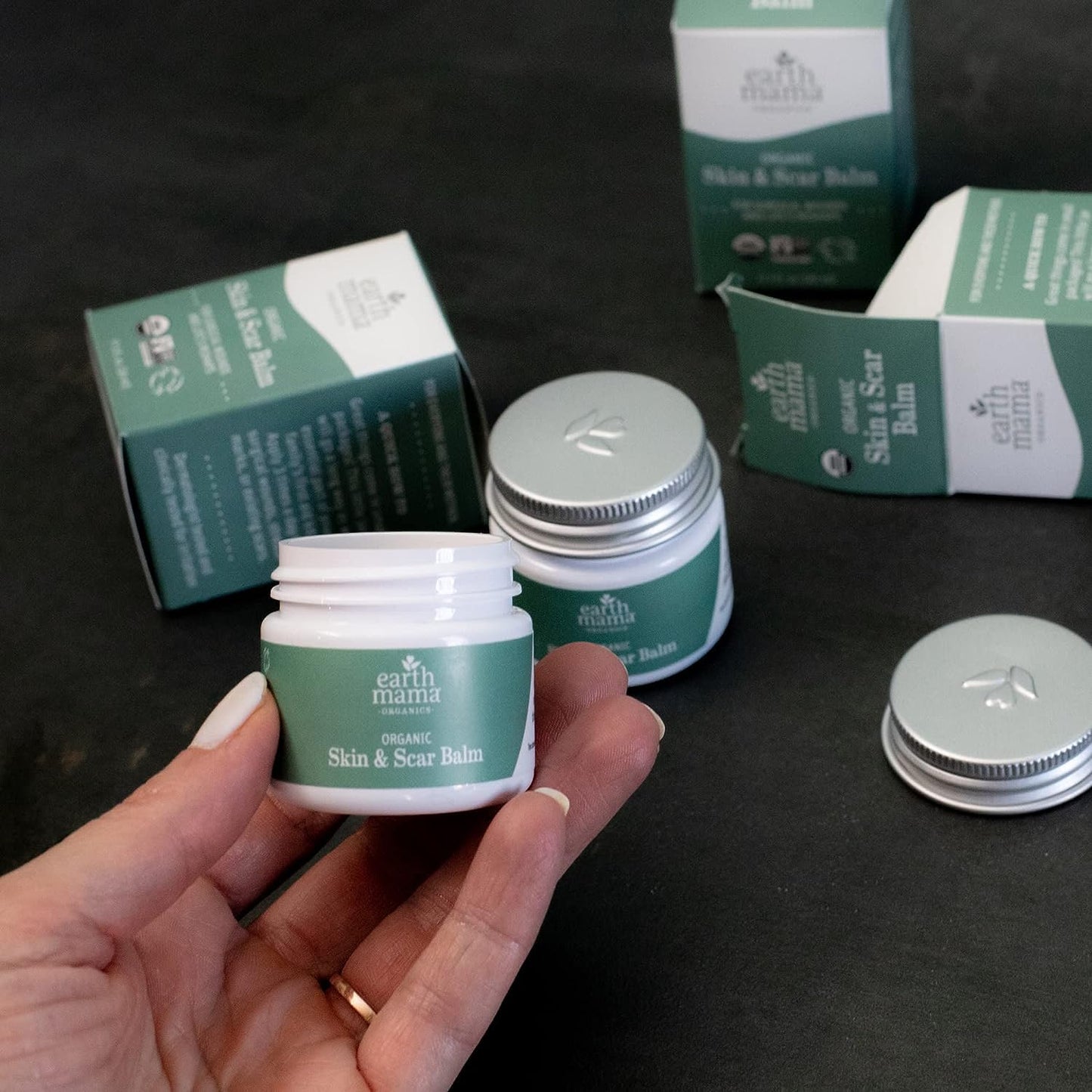 Earth Mama Organic Skin & Scar Balm |C-Section Recovery Skin Care, Pregnancy Stretch Mark Scar Cream with Organic Jojoba Oil, Tamanu Oil & Gotu Kola