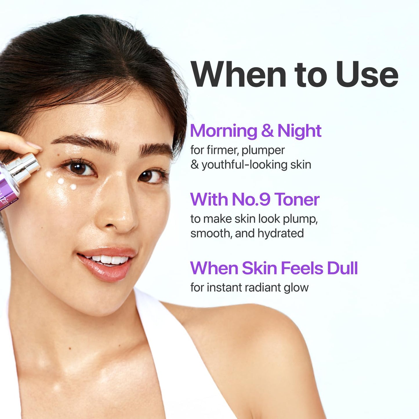 numbuzin No.9 NAD+ Peptide Lifting Serum for Face and Body, Firming & Wrinkles, 50 Peptide Essence for Sagging Skin, Fine Lines & Elasticity, Hydrating & Tightening Formula,1.01 Fl Oz