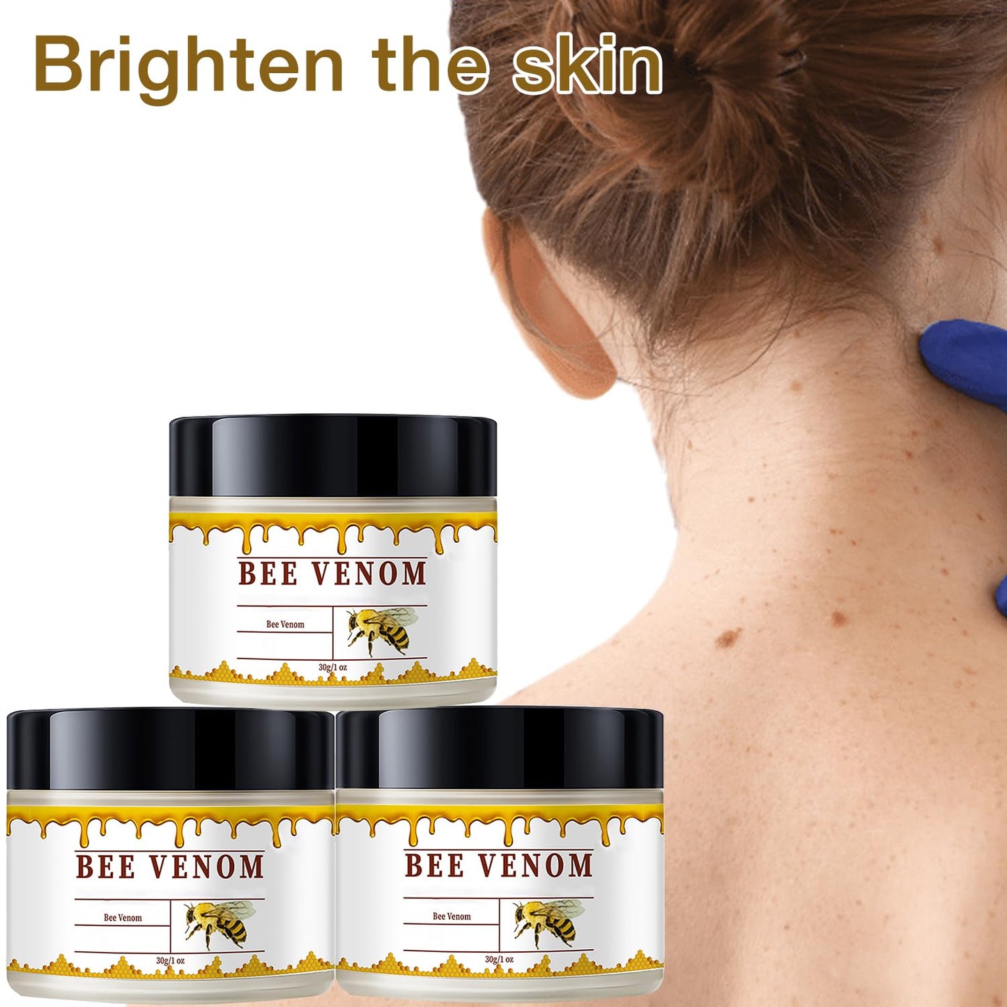 3 PCS Bee Venom Skin Treatment Cream, New Bee Venom Comprehensive Cream, Face lifting and firming, Natural Serum Suitable Gentle for All Skin Types