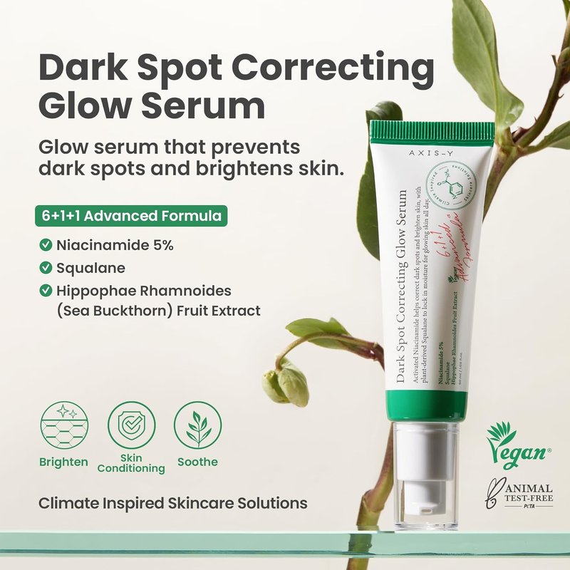 AXIS-Y Glass Skin Duo | Korean Skin Care Set for Dark Spot Correction & Anti-Aging | Vegan Collagen Eye Serum & Glow Serum