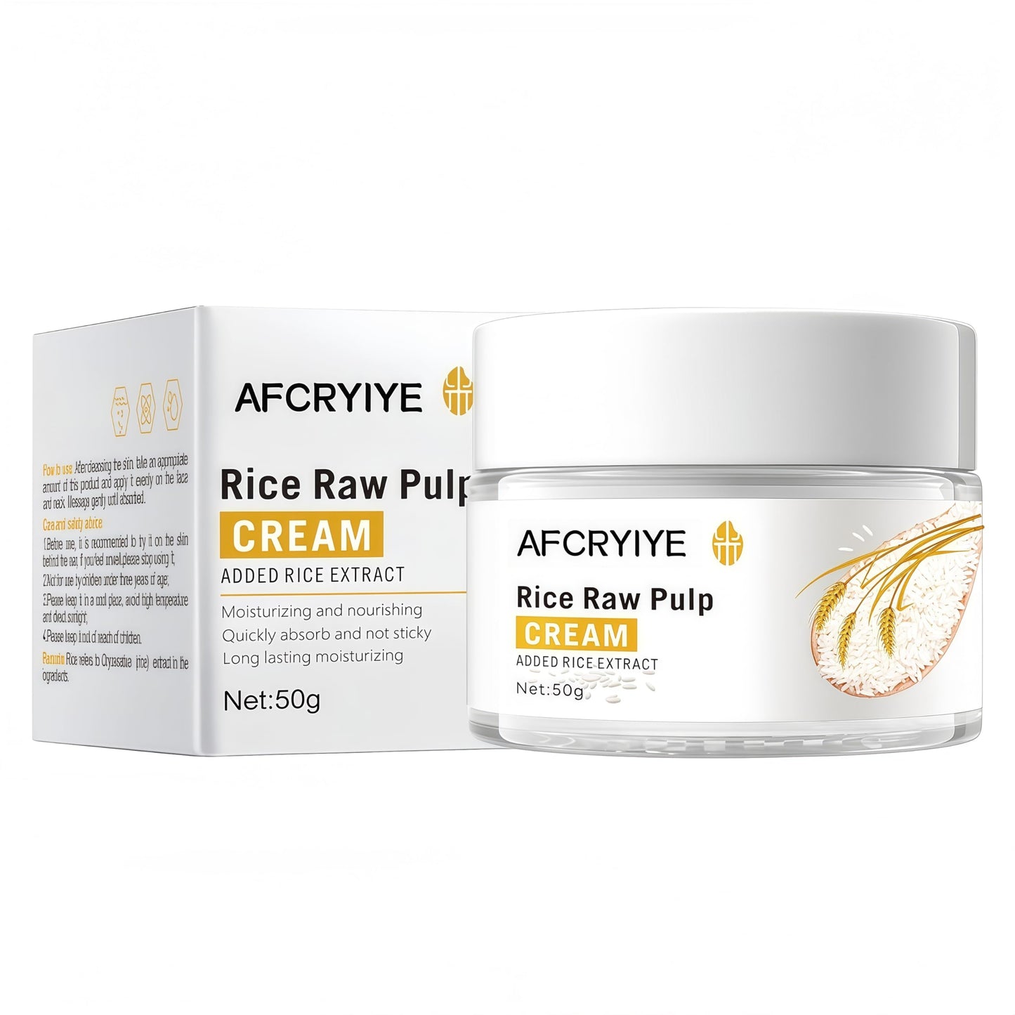 Rice Face Cream – Anti-Aging Moisturizer with Rice Extract & Rice Water, Deep Hydration to Reduce Fine Lines, Wrinkles & Restore Skin Elasticity – Daily Facial Cream for Dry & Sensitive Skin 50g (1)