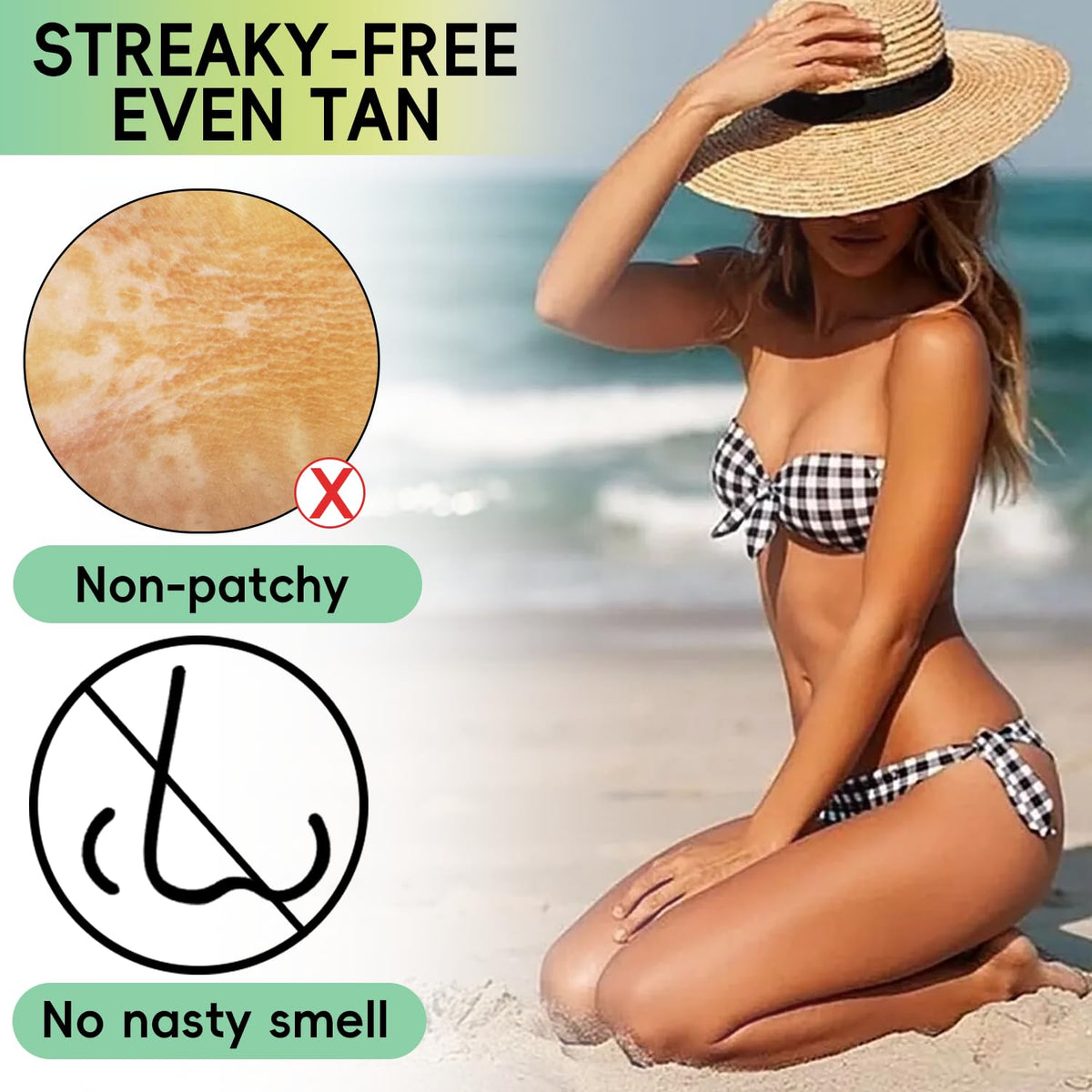 FATAZEN Natural-Looking Self Tanner Lotion, Long Lasting Streak-Free Sunless Tanning Cream for Face & Body, Organic Moisturizing Bronzed Glow Overnight Tan, No Fake Tan Smell, Vegan & Cruelty Free
