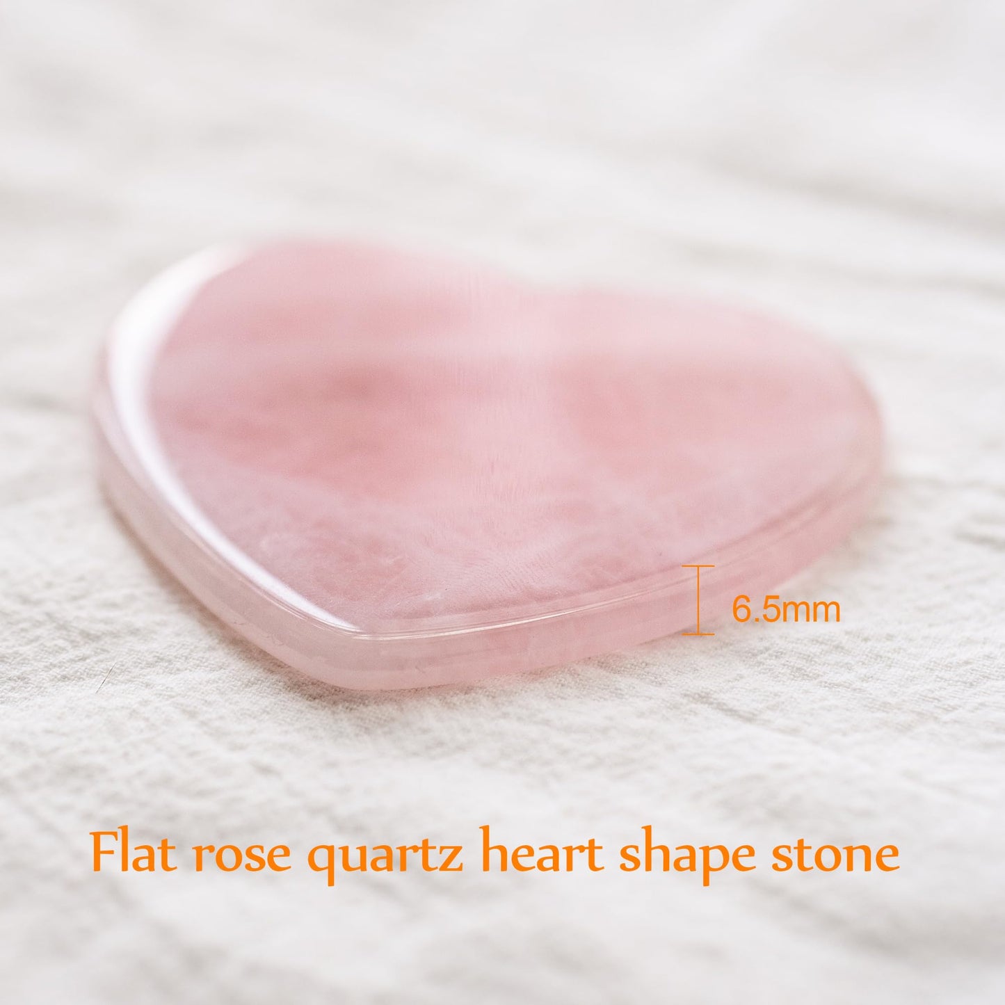 ideayard Big Rose Quartz Heart, 75mm Love Healing Crystal Gift, Meditation Quartz Palm Stone, Worry Stone for Relieve Anxiety Stress Tool