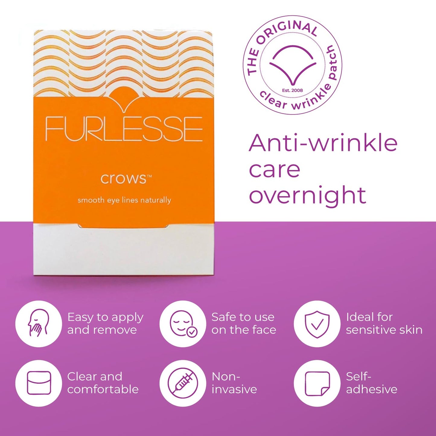 Furlesse Relax Fine Lines Elevens Wrinkle Patches (30 day supply) for Frown Lines – Anti-Aging Patches 1