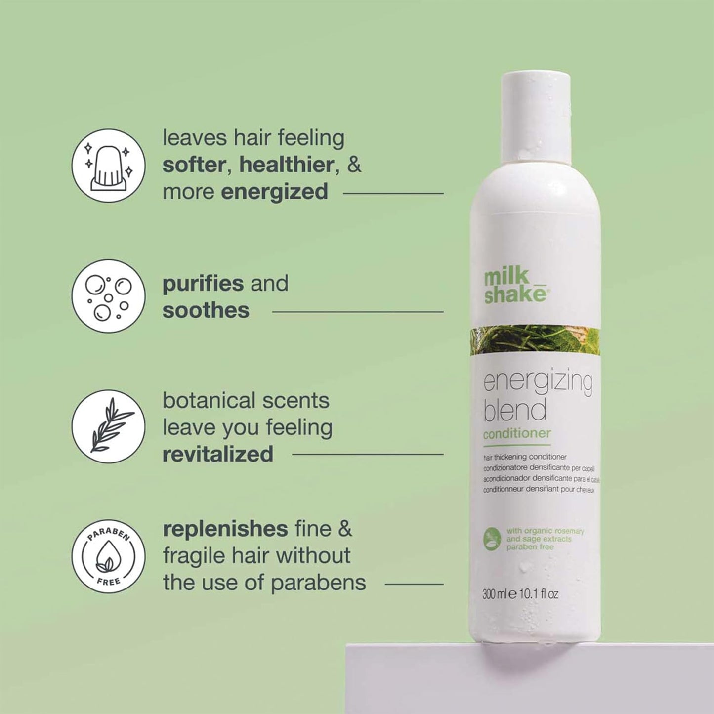 milk_shake Energizing Blend Hair Thickening Conditioner - Revitalizing Volume Conditioner for Fine and Fragile Hair