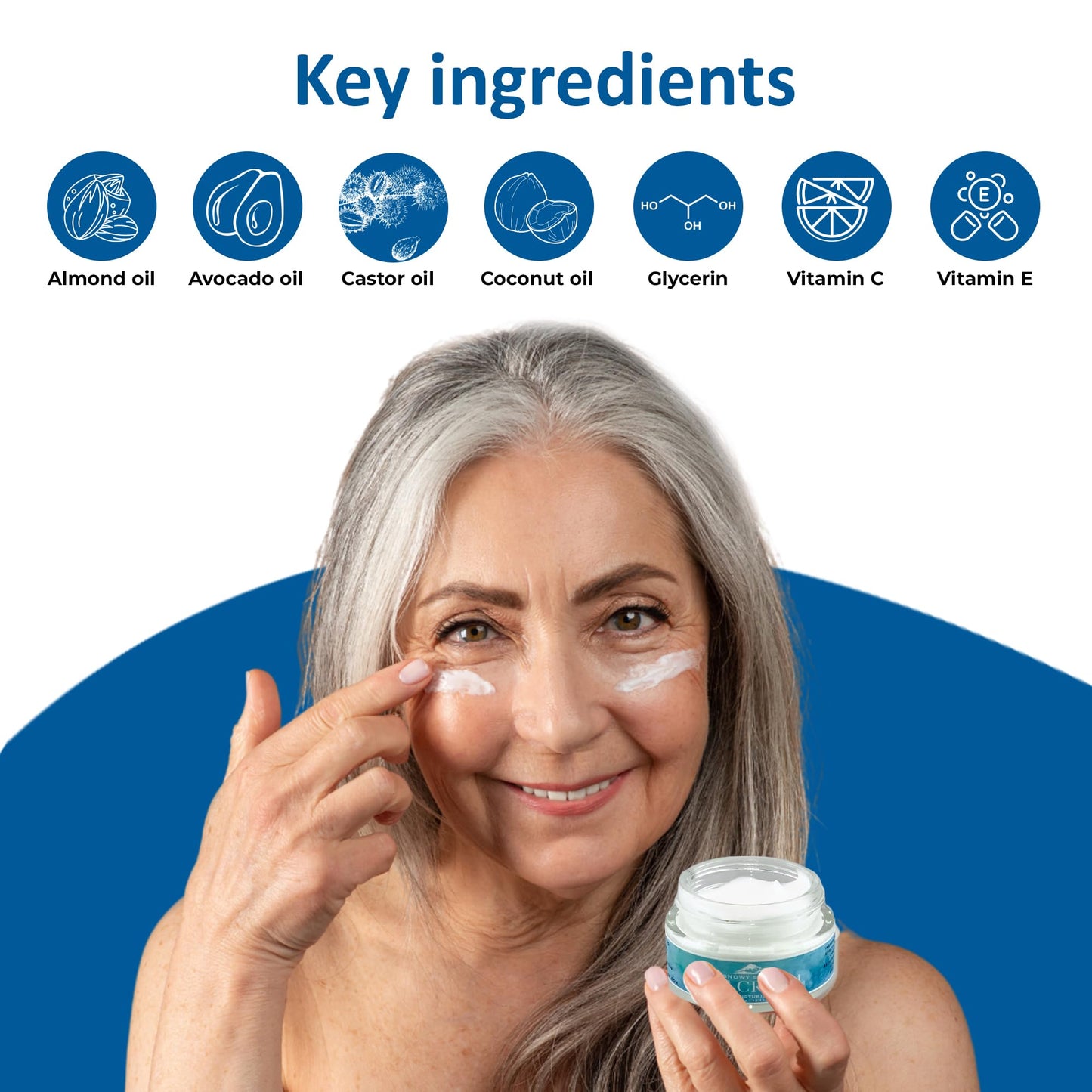 Snowy Summit Soothing Eye Cream with Alaskan Devil's Club Extract - Hydrating, Eye Cream - Gentle Under Eye Cream for Sensitive Skin - 0.50 oz Jar