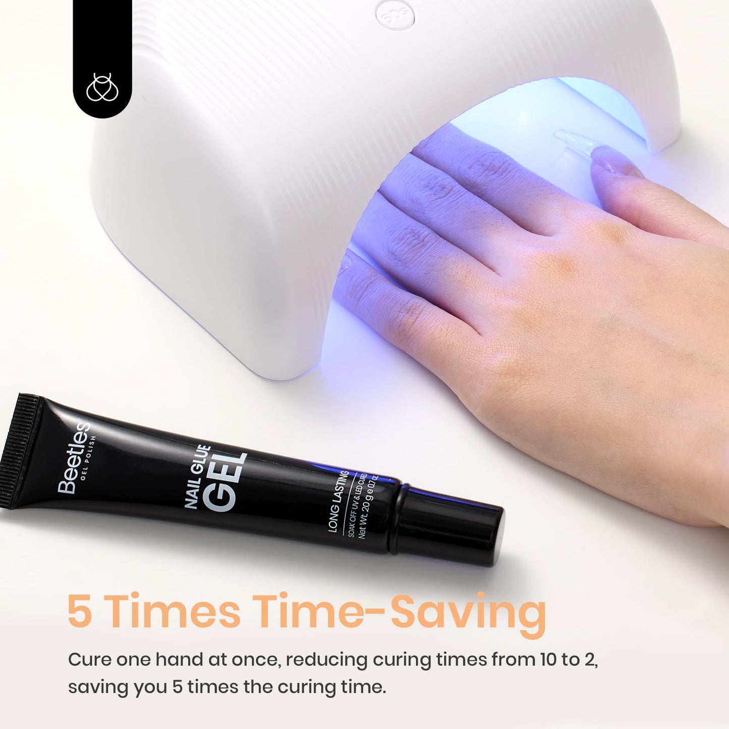 Beetles Nail Glue Gel 20g Tipex Solid Nail Glue Gel, Soft Nail Tips Gel Super Strong for Acrylic Nails
