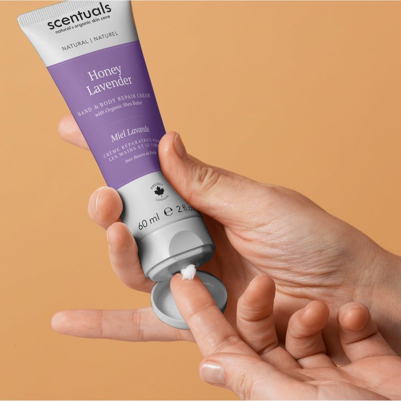 Scentuals Hand Cream Set of 3, with Shea Butter, Cocoa Butter, Argan & Almond oil, Moisturizing Dry Hands, (Lemon Verbena, Honey Lavender, Vanilla Sandalwood) 60 ml (2 fl.oz. x 3)