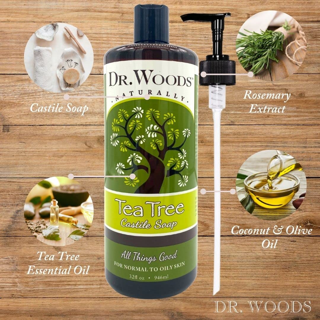 Dr. Woods African Black Castile Soap - Moisturizing Liquid, 32oz (2-Pack)