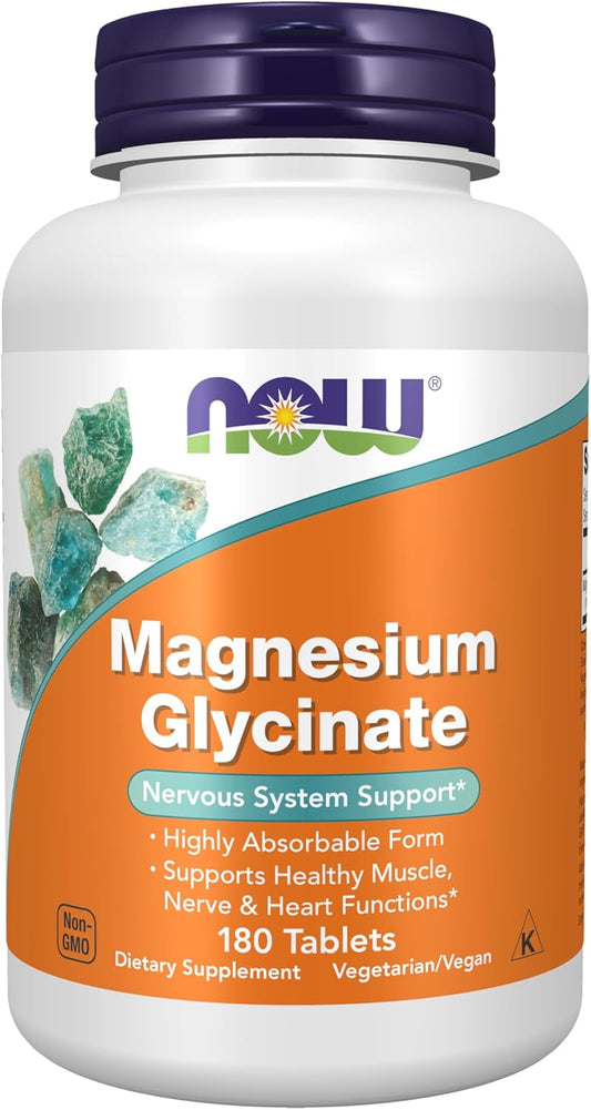 Magnesium Glycinate 100 mg - Highly Absorbable Dietary Supplement | 180 Tablets