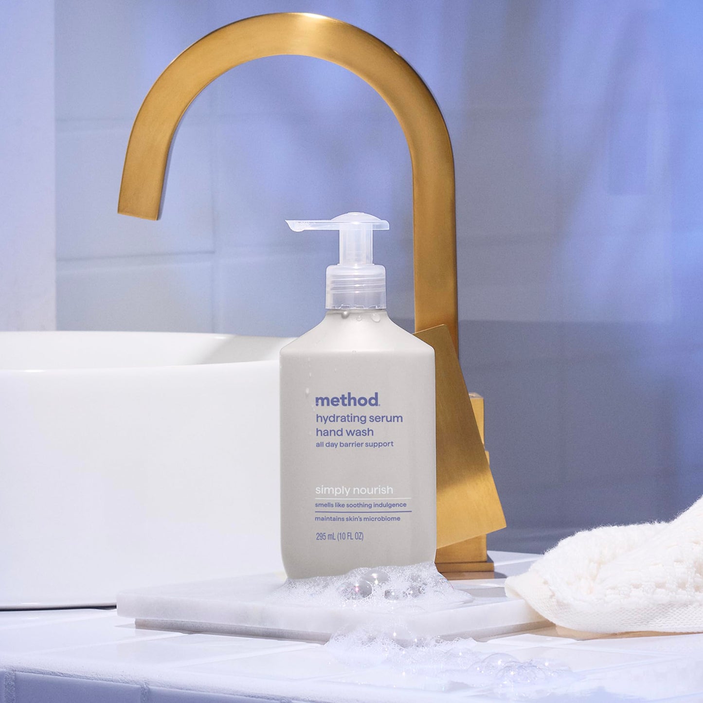 Method Hydrating Serum Hand Wash, Simply Nourish - Gentle, Dermatologist Tested on Sensitive Skin, Notes of Coconut, Rice Milk & Shea Butter, 10 fl oz - 3 Pack
