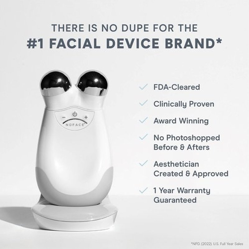NuFACE FDA Cleared Effective Lip & Eye Attachment for Trinity Microcurrent Facial Device - at Home Eye Lift & Smile Lines Treatment to Tighten and Tone Hard-to-Reach Areas Around Mouth and Eyes