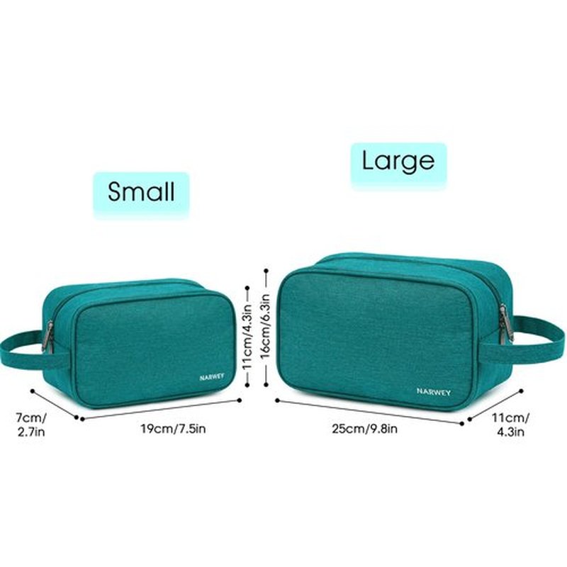 Narwey Travel Toiletry Bag for Men and Women Traveling Dopp Kit Shaving Bag for Toiletries Accessories (Teal)