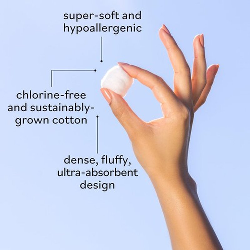 Sky Organics Organic Jumbo Cotton Balls for Sensitive Skin, 100% Pure Organic Cotton Sustainably Grown, Chlorine Free, Hypoallergenic, Ultra-Soft and Absorbant for Beauty&Personal Care, 300 ct