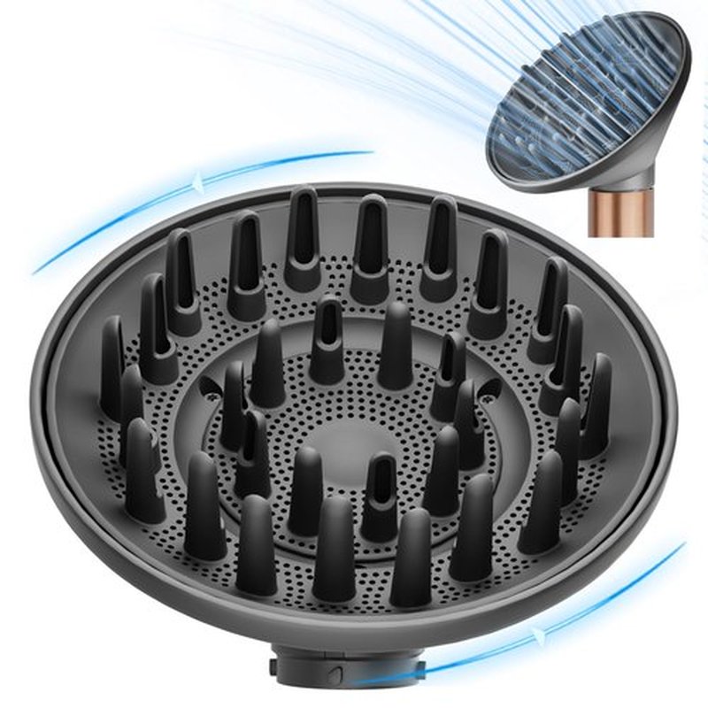 ZEPHBLOW Large Hair Diffuser Attachment for Dyson Airwrap, Upgraded 6-Inch Diffuser Nozzle Compatible with Airwrap Styler, Diffuser Attachment for Airwrap HS01/HS05,Grey