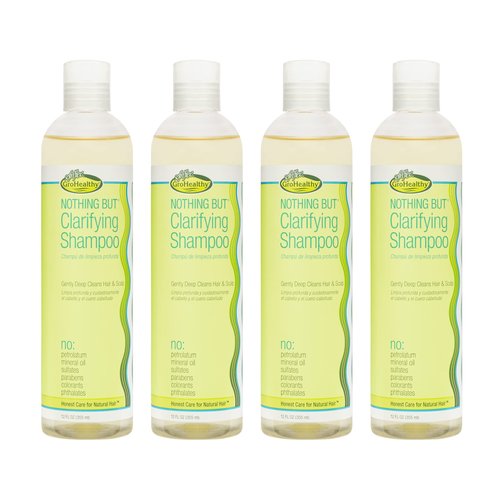 NOTHING BUT Clarifying Shampoo Sulfate-Free Detox for Natural Hair - Hair Shampoo - Removes Buildup - 12oz - Pack of 4