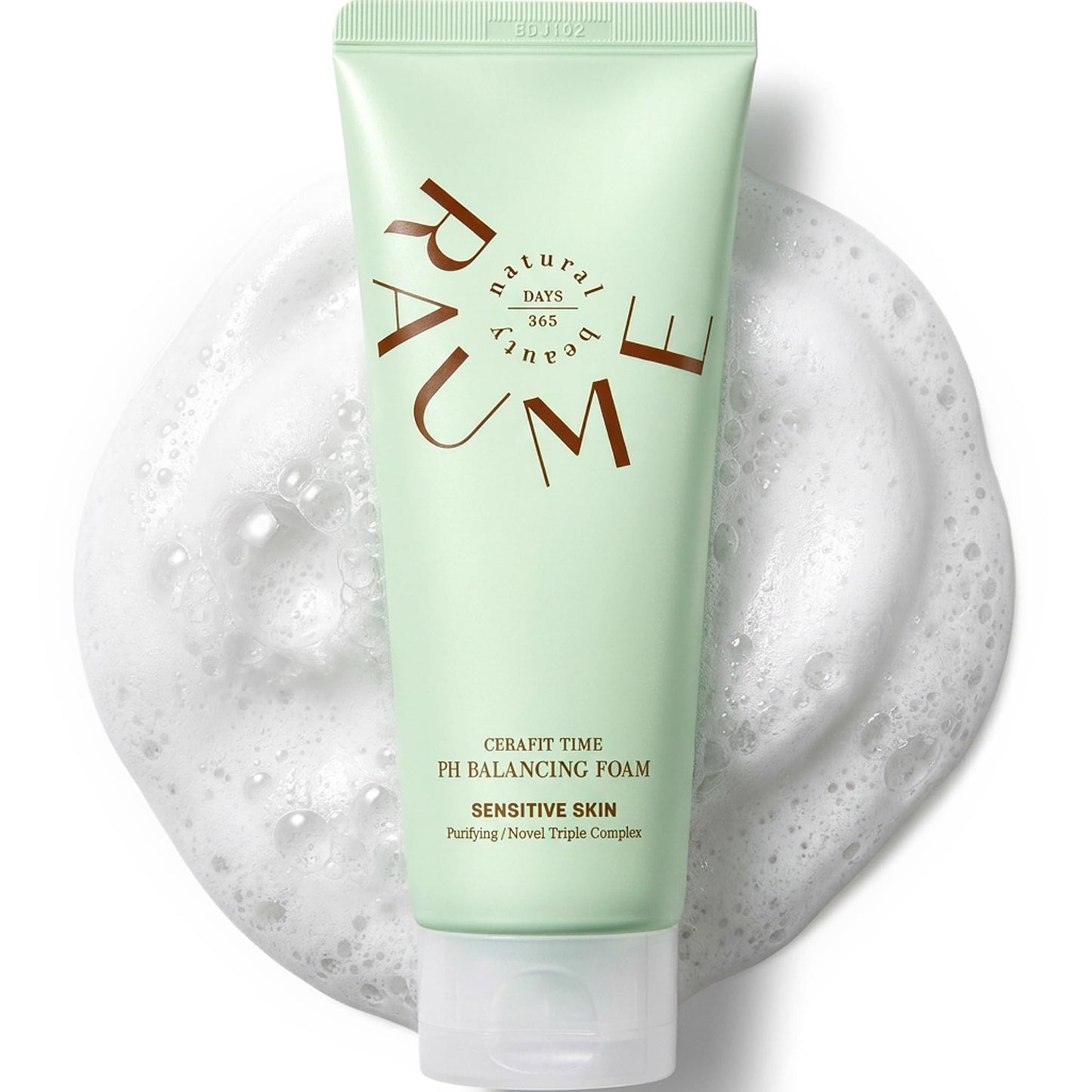 RAUME Hydrating pH Balancing Foam Cleanser, Low pH 5.5 Face Wash with Green Tea Extract, Ceramide Complex and Citrus Fruit Water for Soft Moisture Finish, Korean Skin Care (5.07 fl oz / 150 mL)