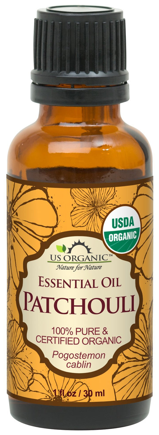 US Organic 100% Pure Patchouli Essential Oil - USDA Certified Organic, Steam Distilled - W/Euro droppers (More Size Variations Available) (30 ml / 1 fl oz)