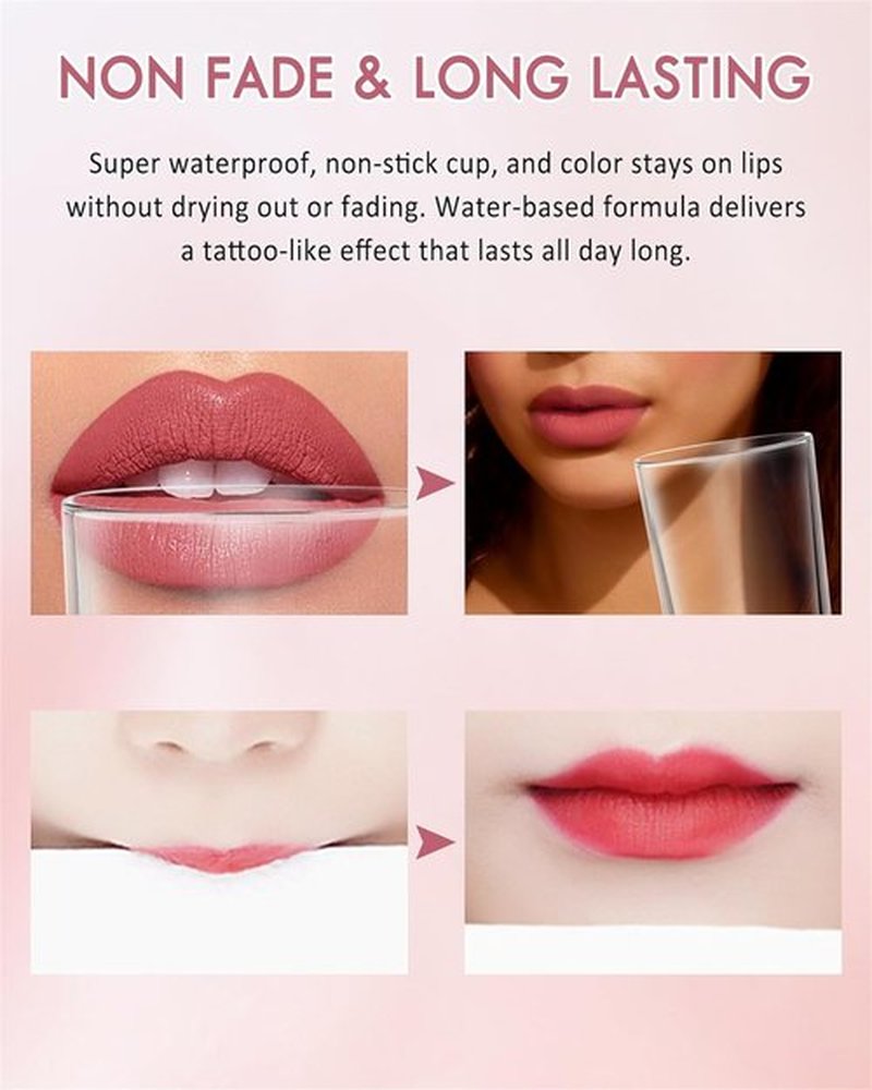 Cool Story Longwear Liquid Lip Liner, Liquid Lip Liner Pen, Matte Lip Stain Marker, 2-in-1 Waterproof Lipstick Lip Liner, Waterproof Quick-Drying Long-Lasting Matte Liquid Lipstick