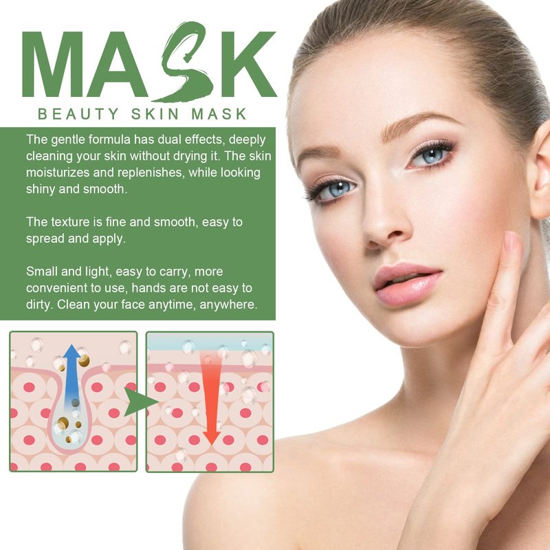 JISKG Green Tea Clay Mask Stick, Blackhead Remover with Green Tea Extract, Deep Pore Cleansing, Moisturizing, Oil Control for Men and Women All Skin.