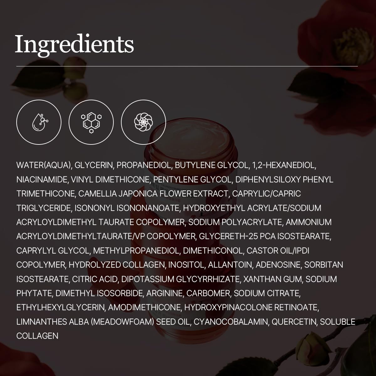 ROUND LAB Camellia Deep Collagen Firming Cream 1.69 Fl Oz, Elasticity-Enhancing Face Moisturizer with Multi-Collagen for Long-lasting Hydration, Smooth and Firm Skin, Pore Tightening, Korean Skincare