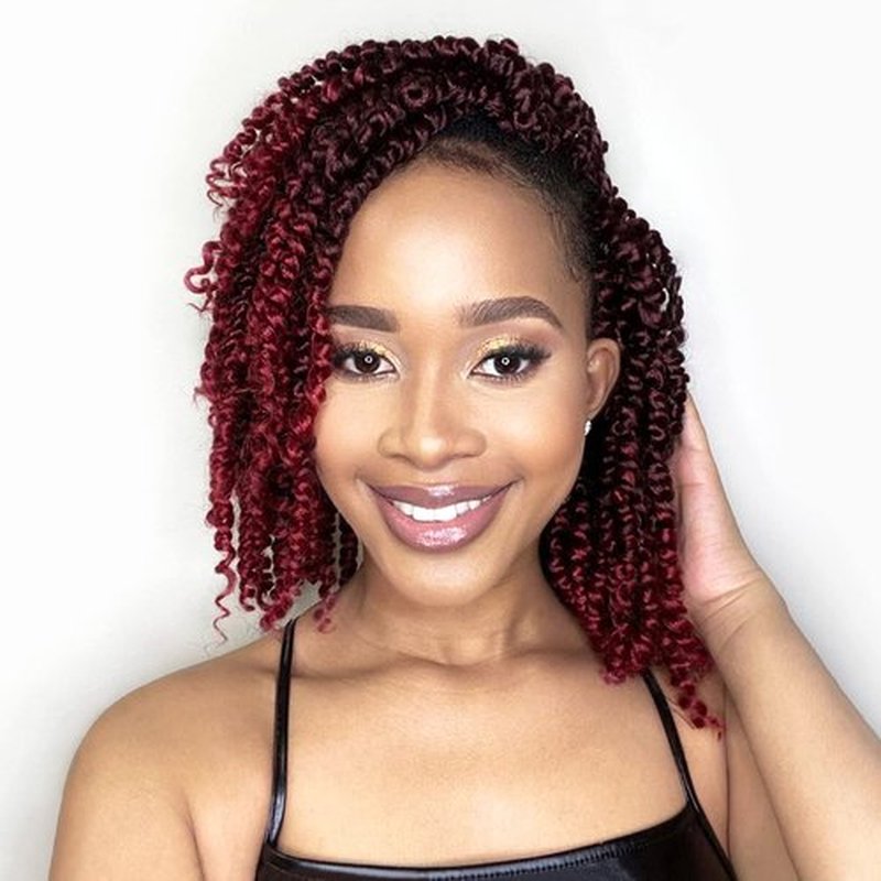 Passion Twist Hair 10 Inch 8 Packs, Pre Twisted Passion Twist Crochet Hair For Black Women, Pre Looped Passion Twist Curly Crochet Hair, Short Crochet Passion Twist Hair (10 Inch (Pack of 8), TBug#)
