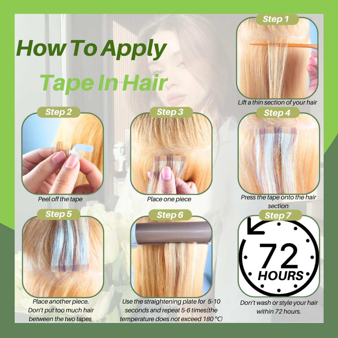 Brown Blonde Tape In Hair Extensions Human Hair Seamless Hair Extensions Tape In Real Human Hair