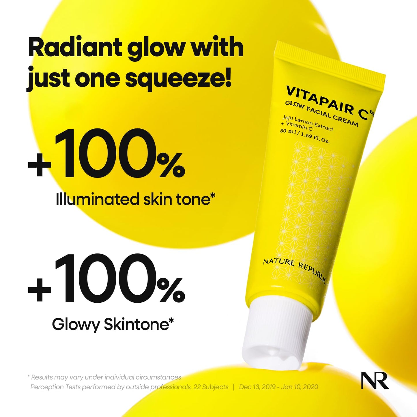 Nature Republic Vitapair C Glow Facial Cream | Vitamin Moisturizer for Radiance & Glow, Even-Looking Skin Tone, Long-Lasting Hydration Gel Texture, 50ml / 1.69 fl oz
