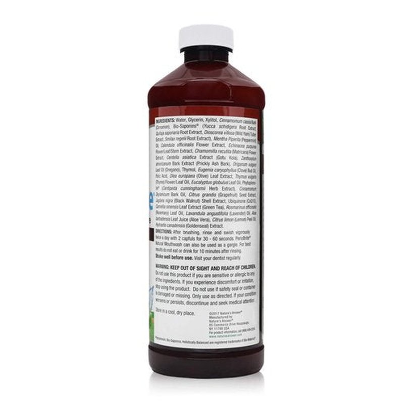 Nature's Answer Periobrite Alcohol-Free Mouthwash, Cinamint, 16 Ounce (2 Pack) | Fluoride Free | Breath Freshener | Stain Remover | Natural Teeth Whitener