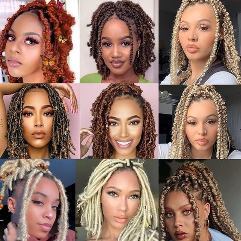 Marley Twist Braiding Hair Marley Twist Hair Springy Twist Hair Afro Twist Hair 14 Inch 7 Packs Pre Separated Pre Fluffed Twist Hair for Braids Marley Crochet Hair Extensions (613#,7Packs)