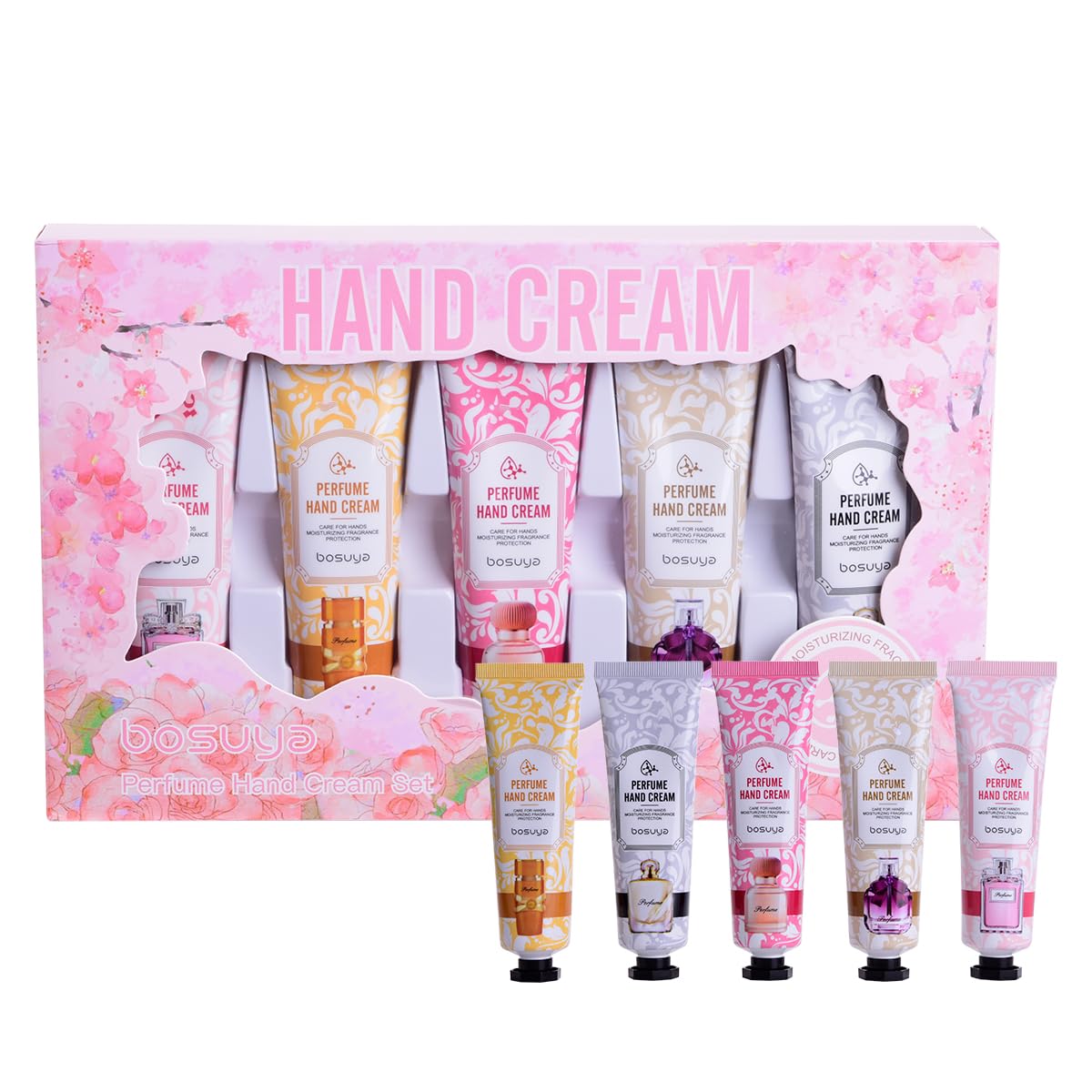LIAYLILI 5 Pack Hand Cream Set,30ml,Gentle HandCream Lotion,Mini Hand Cream Gift Set,Gifts for Women,Mothers Day Gifts,Easter Basket Stuffers,Valentine's.