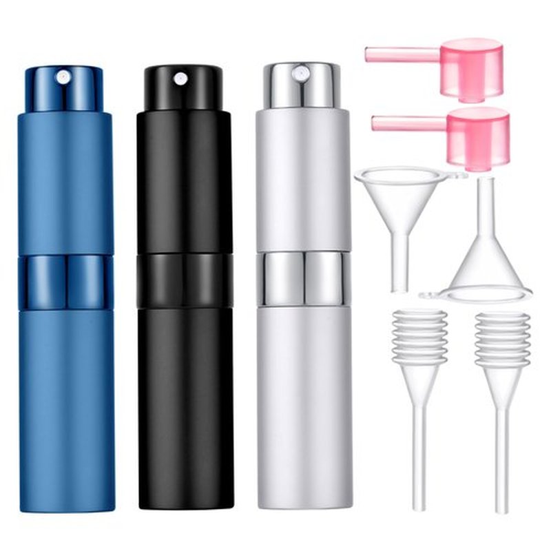 Yikimyfo 3 Pcs Cologne Travel Bottle Refillable, 8ml/0.27oz Pocket Travel Size Cologne Sprayer Perfume Atomizer Refillable Perfume Bottle Travel Atomizer Perfume Spray Bottle