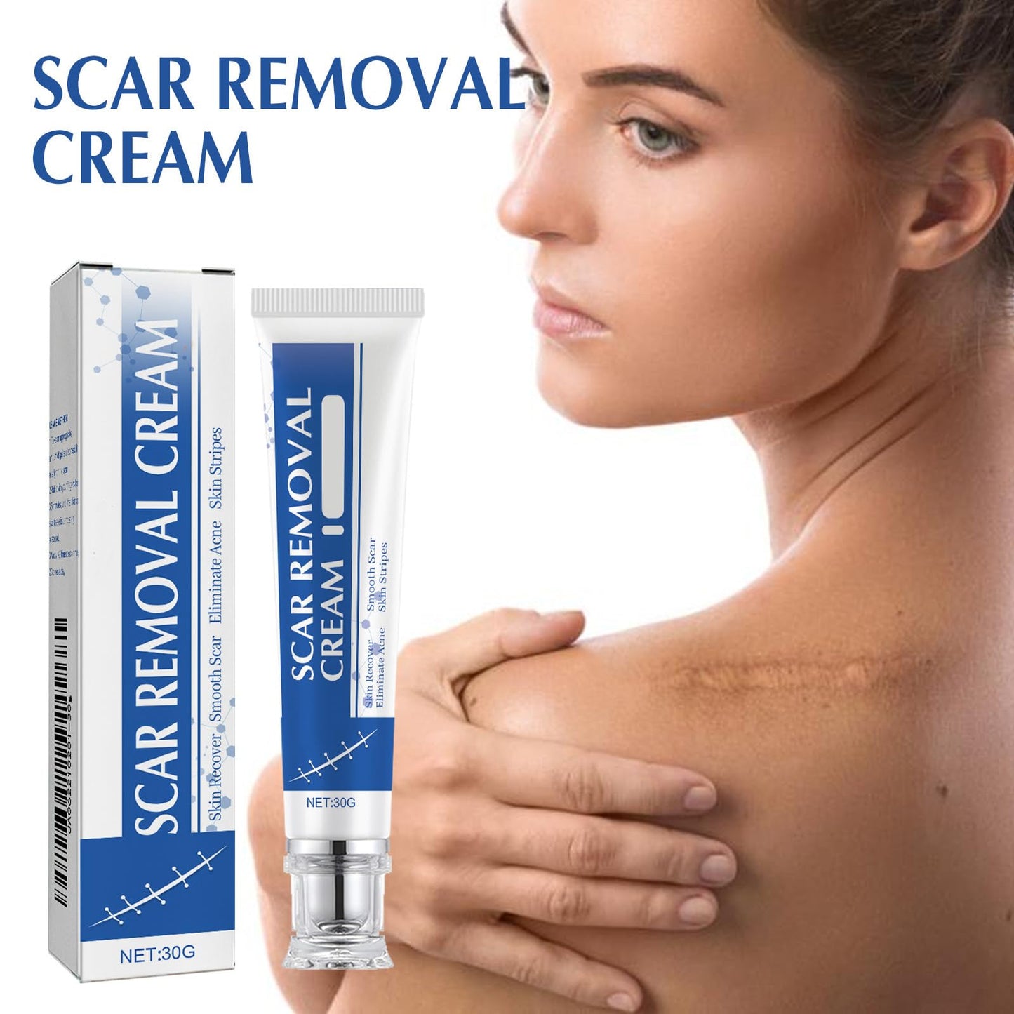 Scar Cream,Scar Removal Cream,Silicone Scar Gel,Scar Silicone Gel,Scar Gel,Scar Cream for Surgical Scars, Stretch Marks and Keloid Bump (1pcs)
