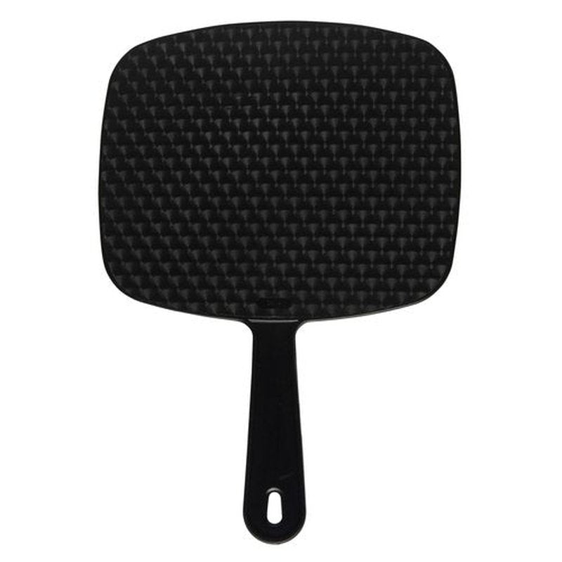 Diane Professional Quality Hand Mirror, Single Sided Hand Held Mirror with Handle for Salon, Barber, Vanity, Grooming, Shaving, and Travel, Medium, 7.5" x 10.75", Black
