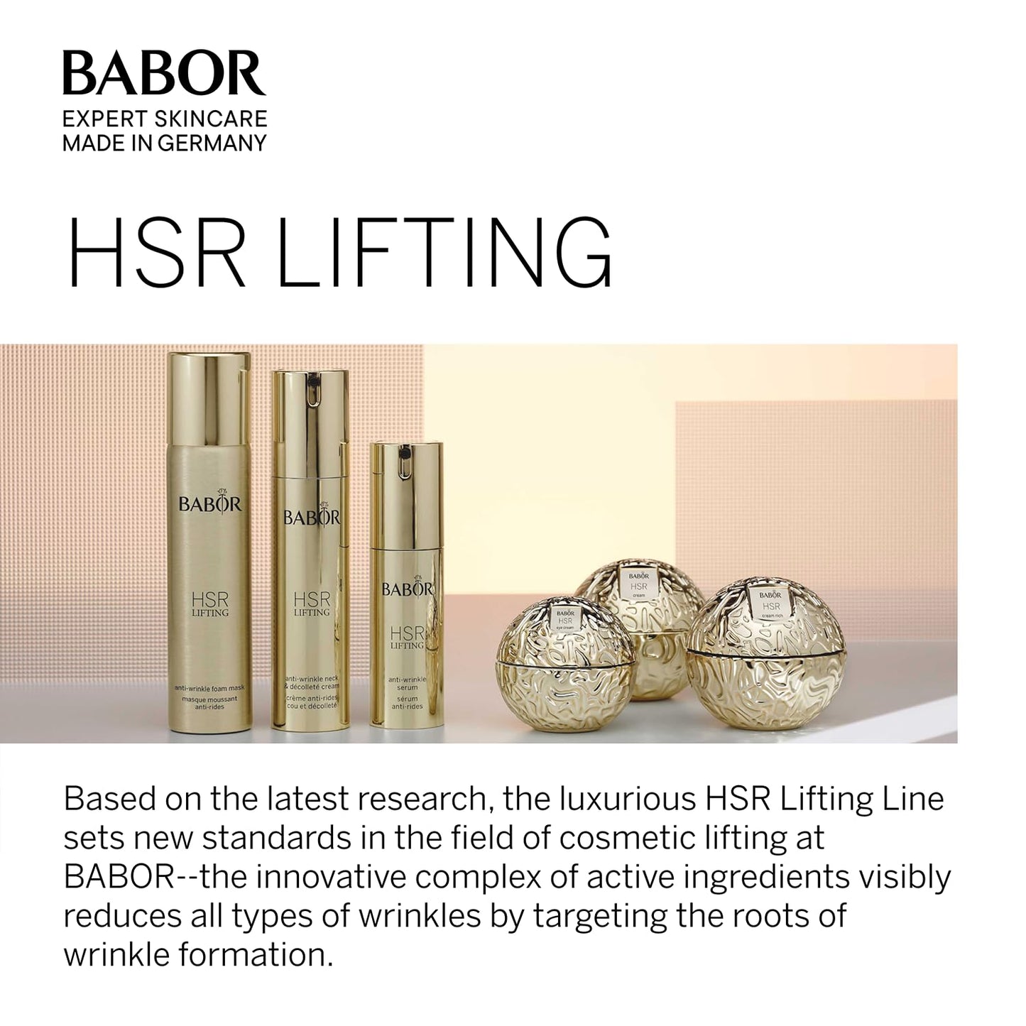BABOR HSR Lifting Neck and Décolleté Cream | Luxurious Anti Aging Cream to Minimize Lines and Wrinkles | Evens Skin Tone, Reduces Hyperpigmentation | Tightening for Lifting | Clean and Vegan