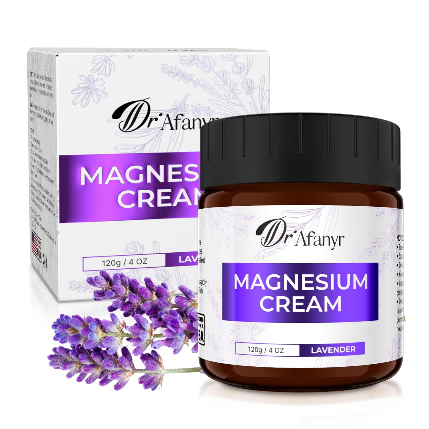 Magnesium Cream for Sleep and Relaxation - Lavender Magnesium Lotion with Chamomile & Cica - Moisturizing Body Butter for Overworked Muscles, Leg Tension & Nighttime Calm - Non-Greasy, Fast Absorbing