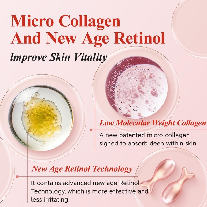 Pro-Retinol Face Serum Capsules - Anti-Aging & Anti-Wrinkle Skincare with Vitamin A & E | 96 Capsules for Smooth, Hydrated Skin