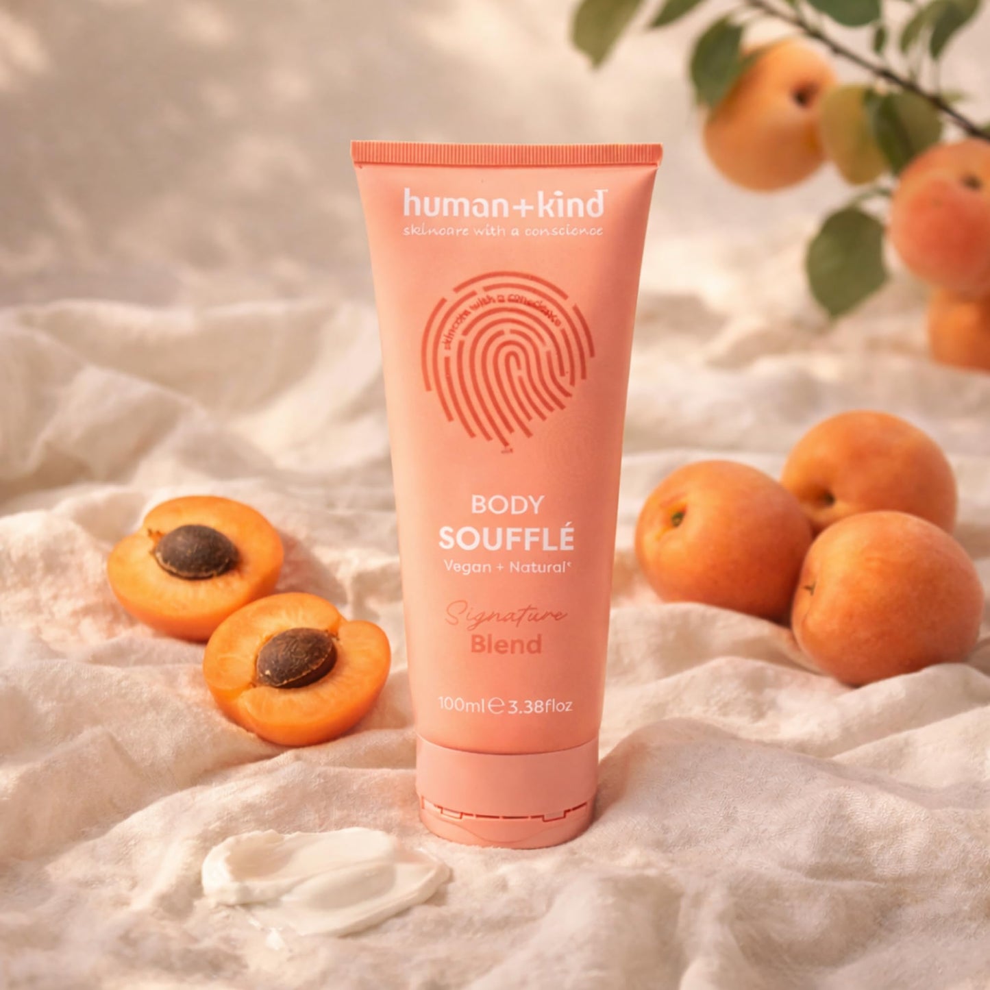Human+Kind Signature Blend Body Souffle - Fast Absorbing Body Lotion - Hydrates Skin with Formulated Shea Butter and Apricot Kernel Oil - 3.38 oz