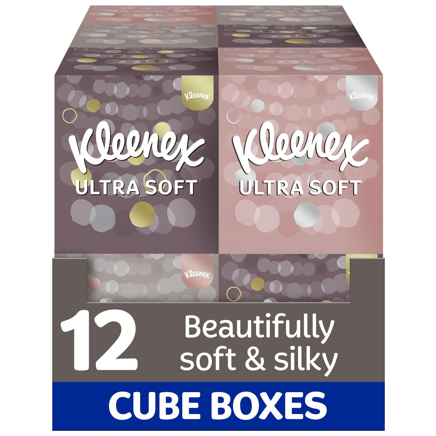 Kleenex Ultra Soft Facial Tissues - Pack of 12 Cube Tissue Boxes