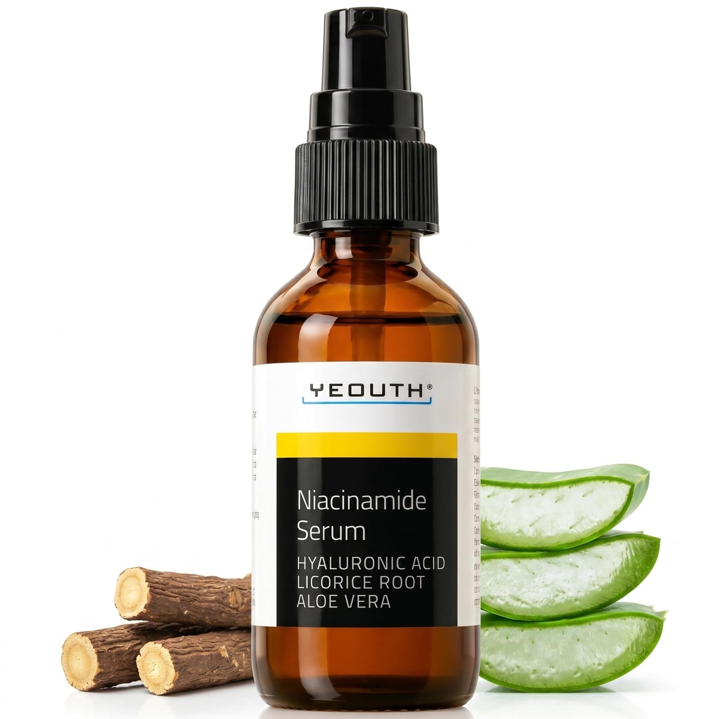 YEOUTH Niacinamide Serum with Hyaluronic Acid and Licorice Root, 1oz