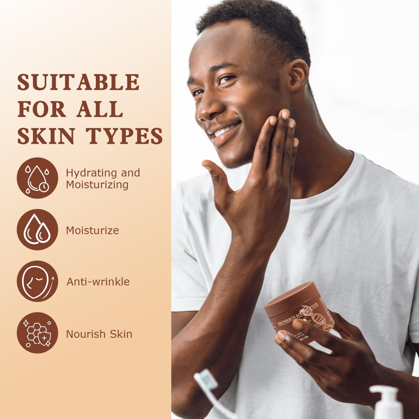 fugit Crowned SKLN Body Butter For Men,Pheromone Scented Cream,Pheromone body butter for men,Hydrates and moisturizes to enhance attractiveness (A, 1.76 Fl Oz)