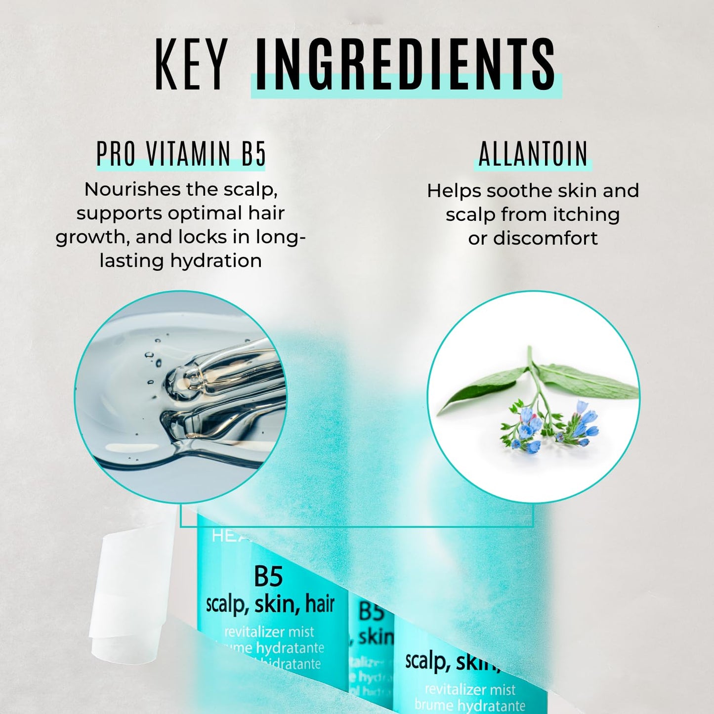 Malibu C Vitamin B5 Hydrating Mist - Multi-Use Scalp & Skin Revitalizer (8 oz)